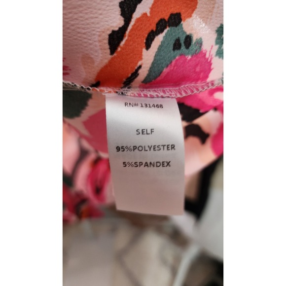 Fate Women's Multicolor Floral Button Collared Long Sleeve Blouse Small - Picture 3 of 4